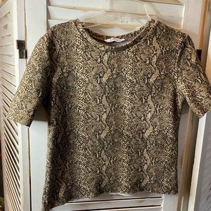 Zara Snakeprint top